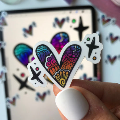 Mini mandala transparent stickers