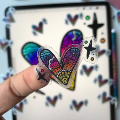 Mini mandala transparent stickers