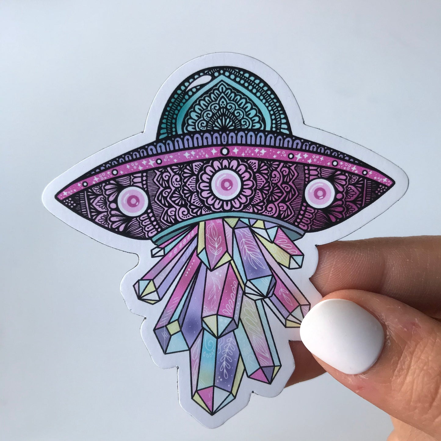 UFO mandala magnet