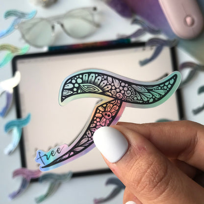 Free holographic zentangle stickers