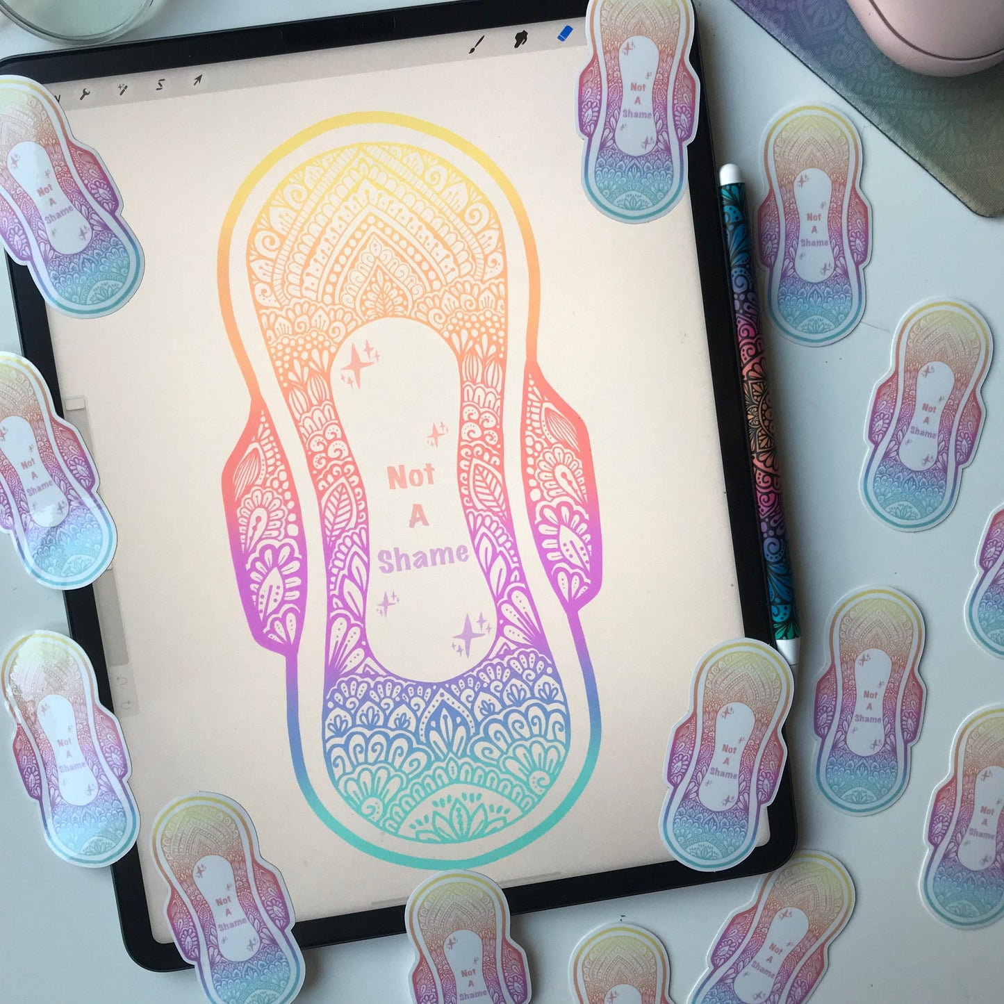 Zentangle pad stickers
