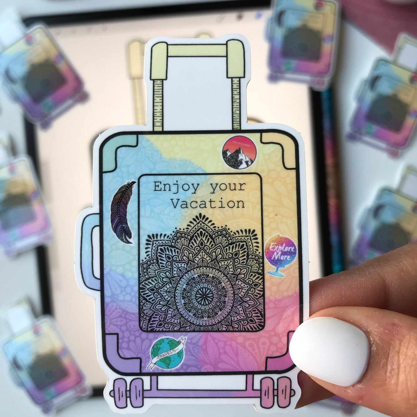 Mandala Luggage stickers