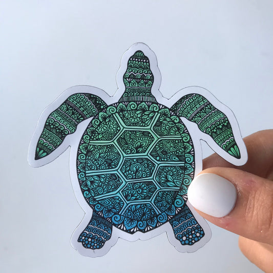Zentangle turtle magnet