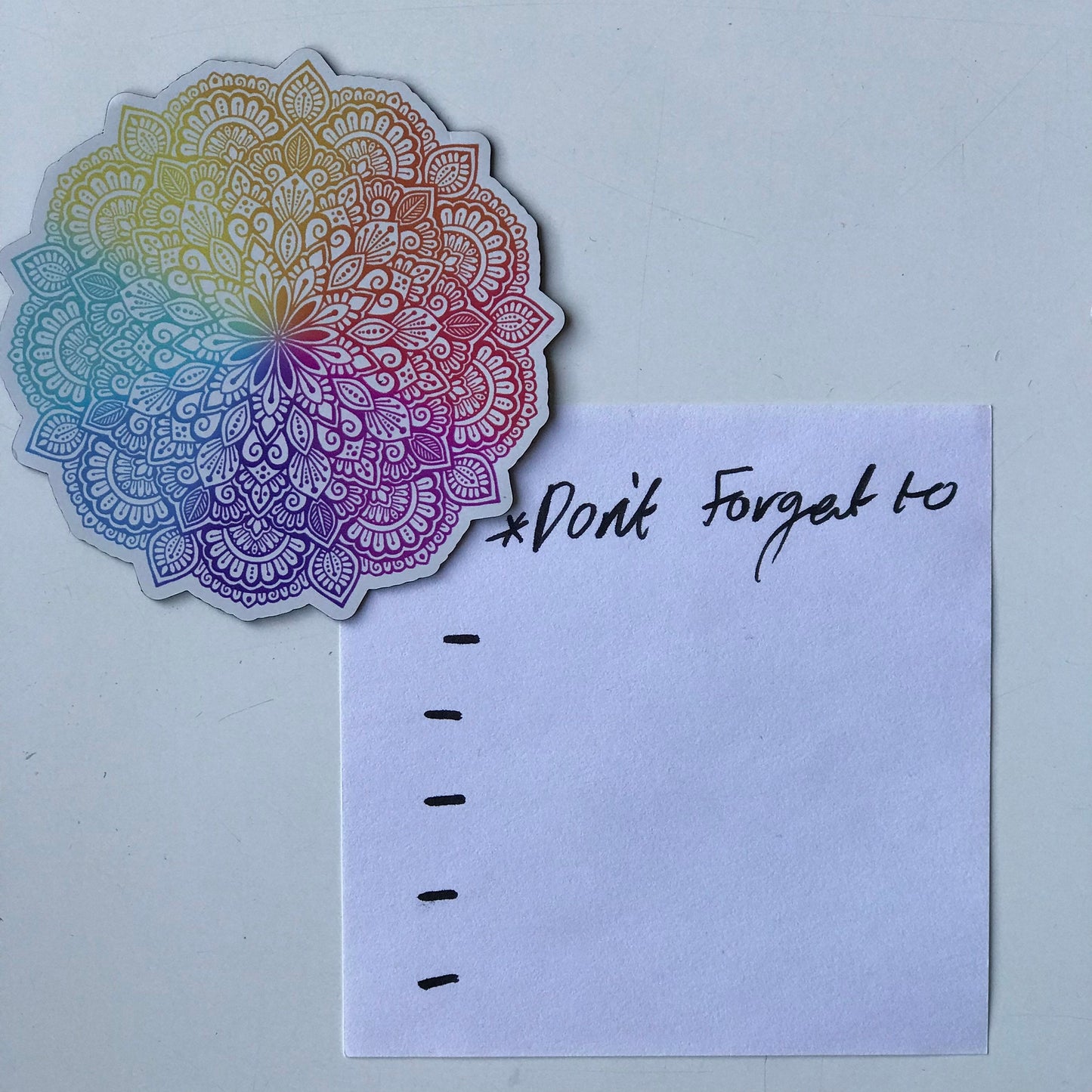 Rainbow mandala magnet