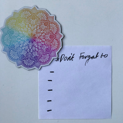 Rainbow mandala magnet