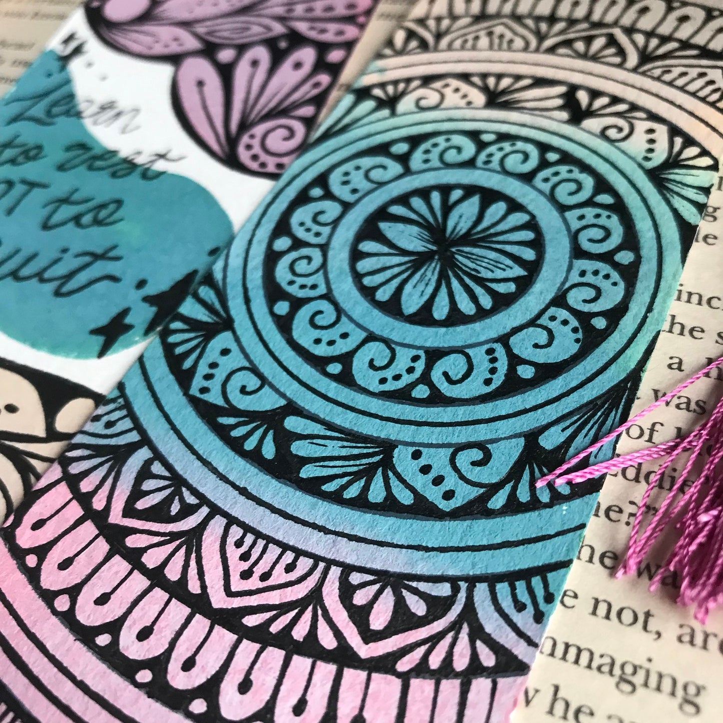 Handmade bookmark set of 2