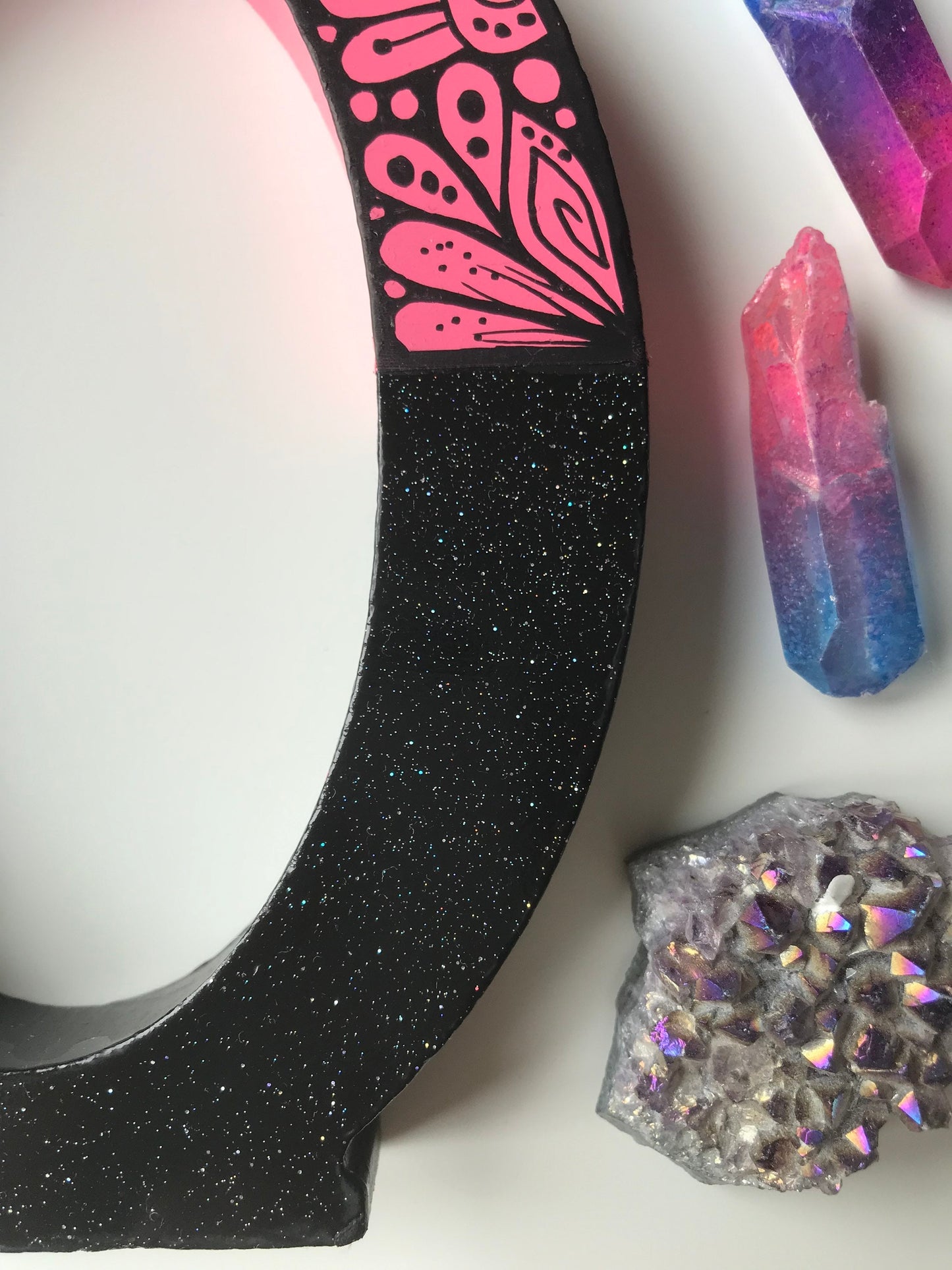 glitter zentangle wooden letter