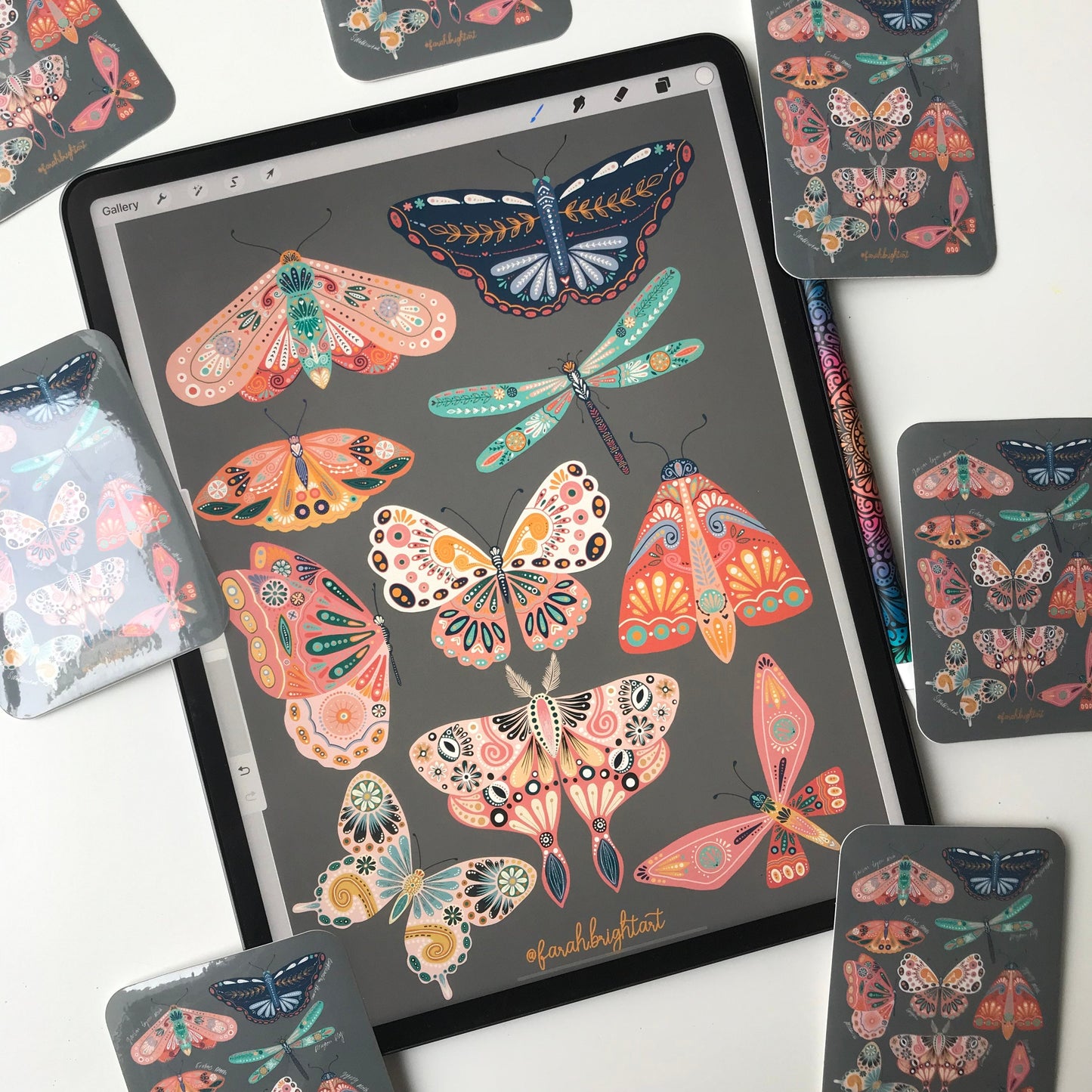 Moth collection  sticker