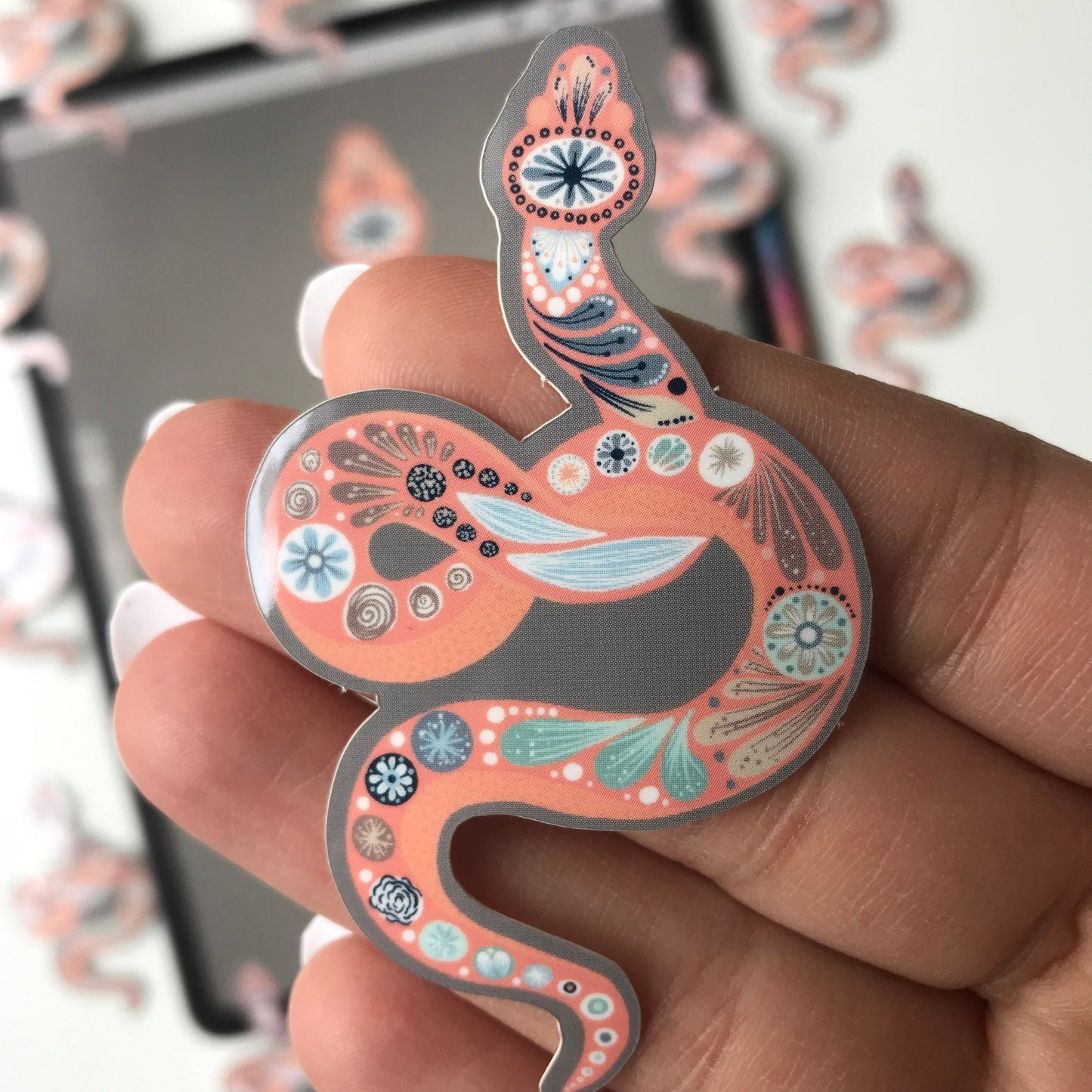Cute snake waterproof sticker