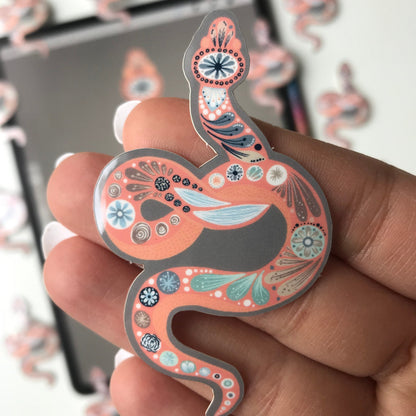 Cute snake waterproof sticker