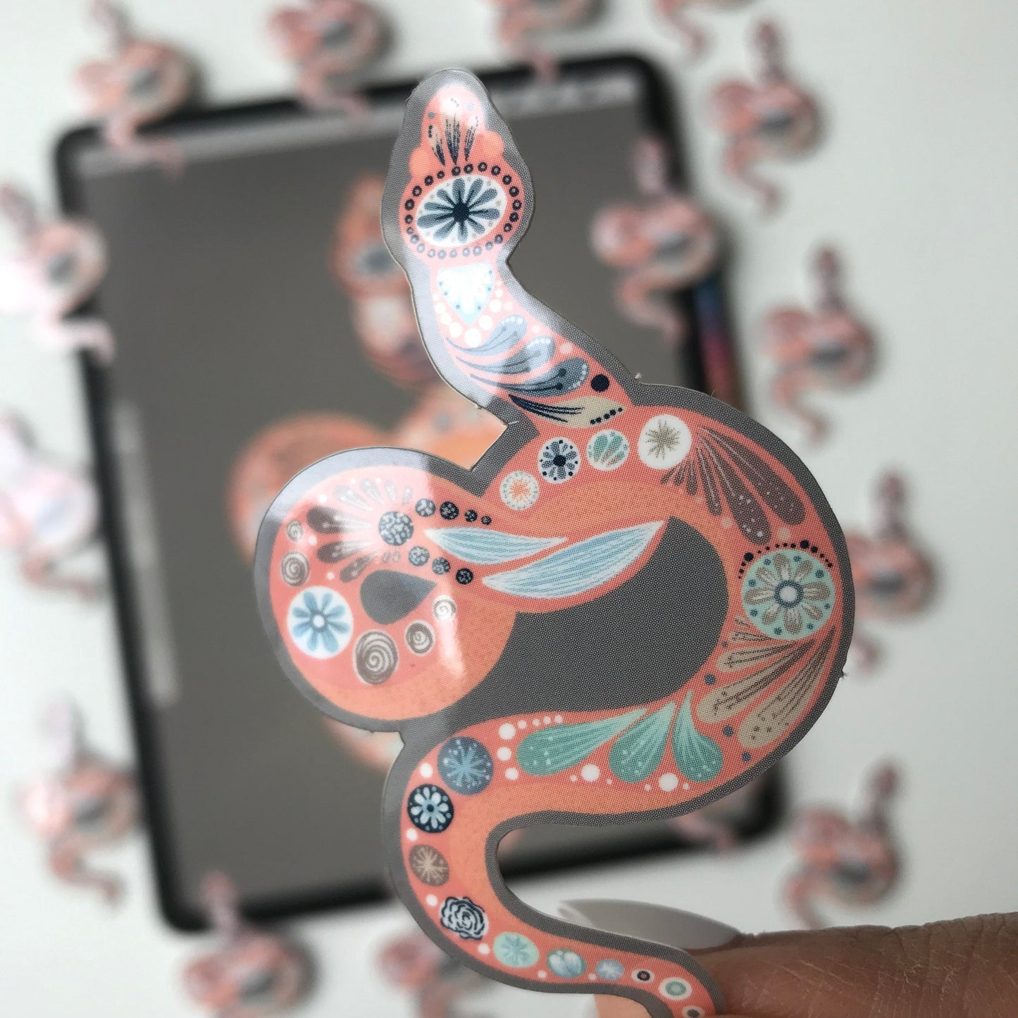 Cute snake waterproof sticker