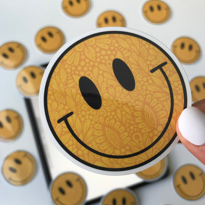Zentangle smile waterproof sticker
