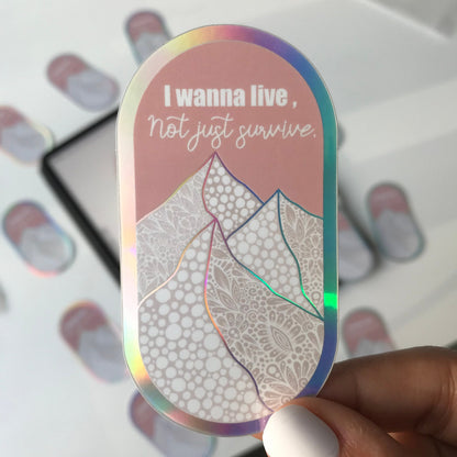 Zentangle mountain sticker