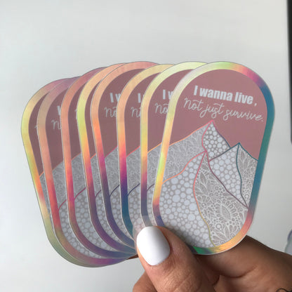 Zentangle mountain sticker