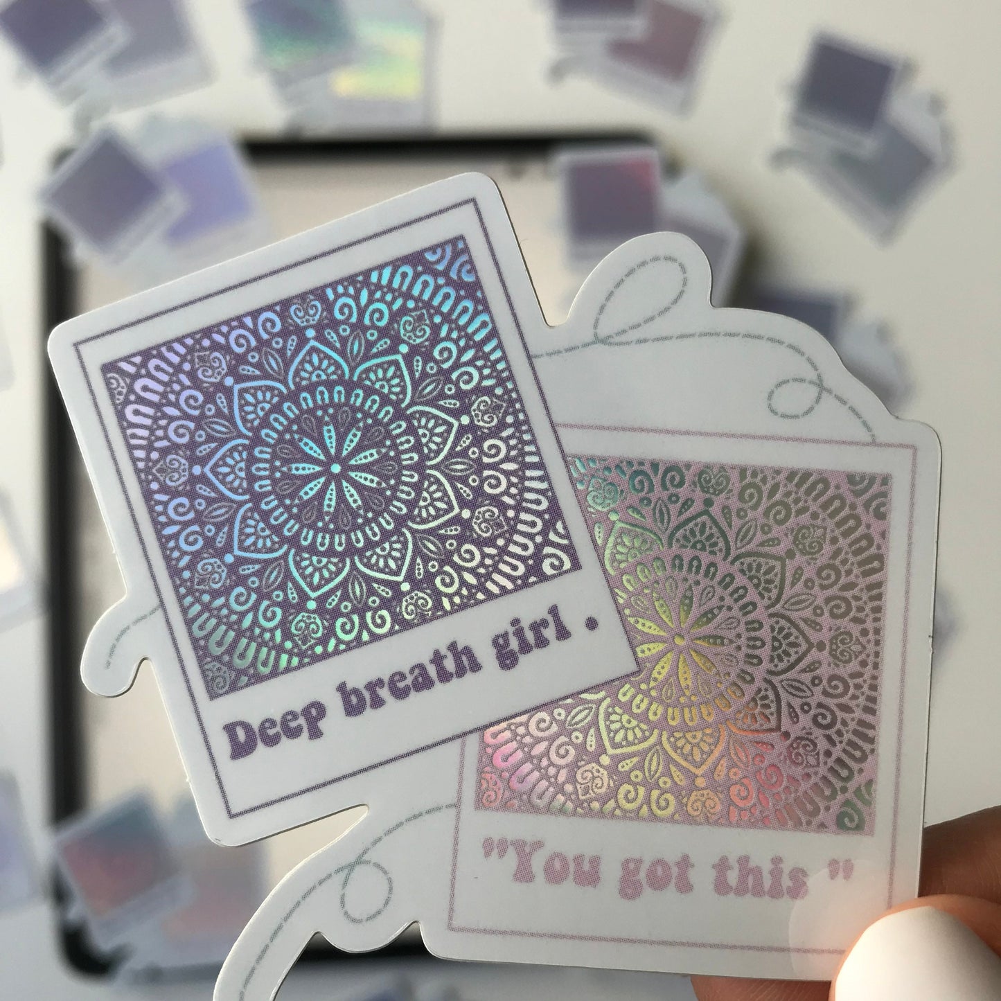 Deep breathe mandala sticker