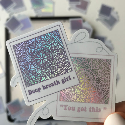 Deep breathe mandala sticker