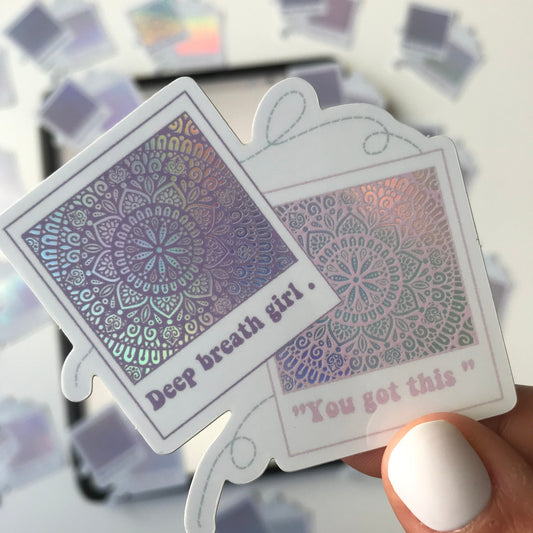 Deep breathe mandala sticker