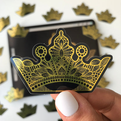 Zentangle Golden crown sticker