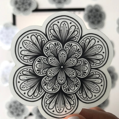 Glow in the dark mandala sticker - waterproof sticker