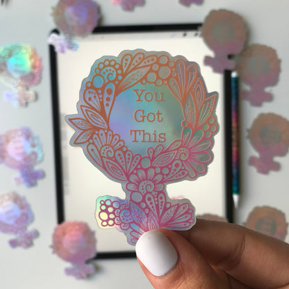 Zentangle Female symbol sticker