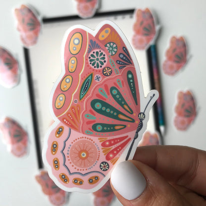 Cute moth waterproof sticker