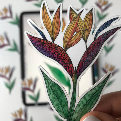 Mandala bird of paradise  sticker