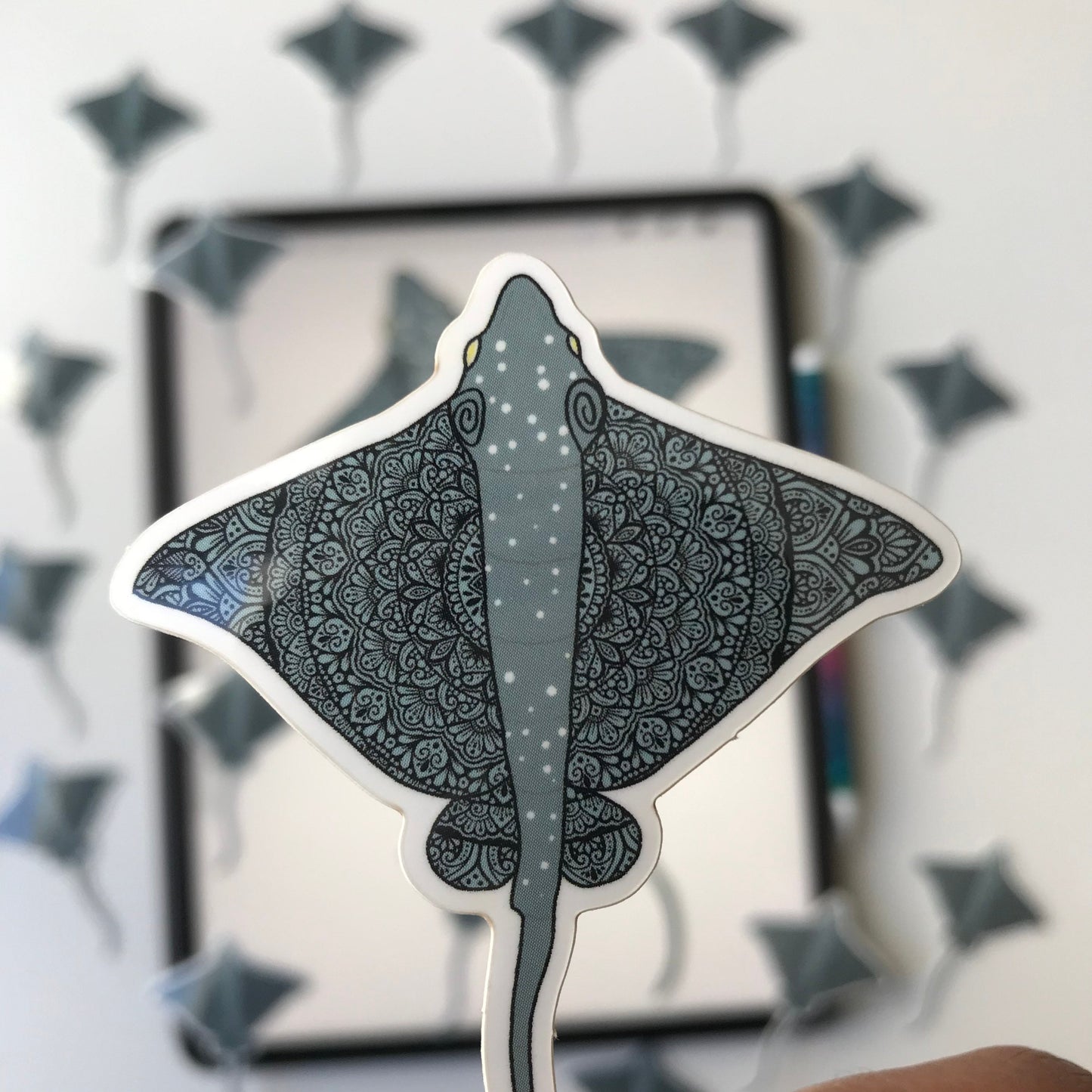 Zentangle Stingray  sticker