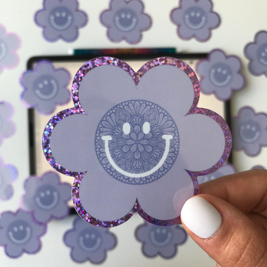 Flower mandala smile sticker
