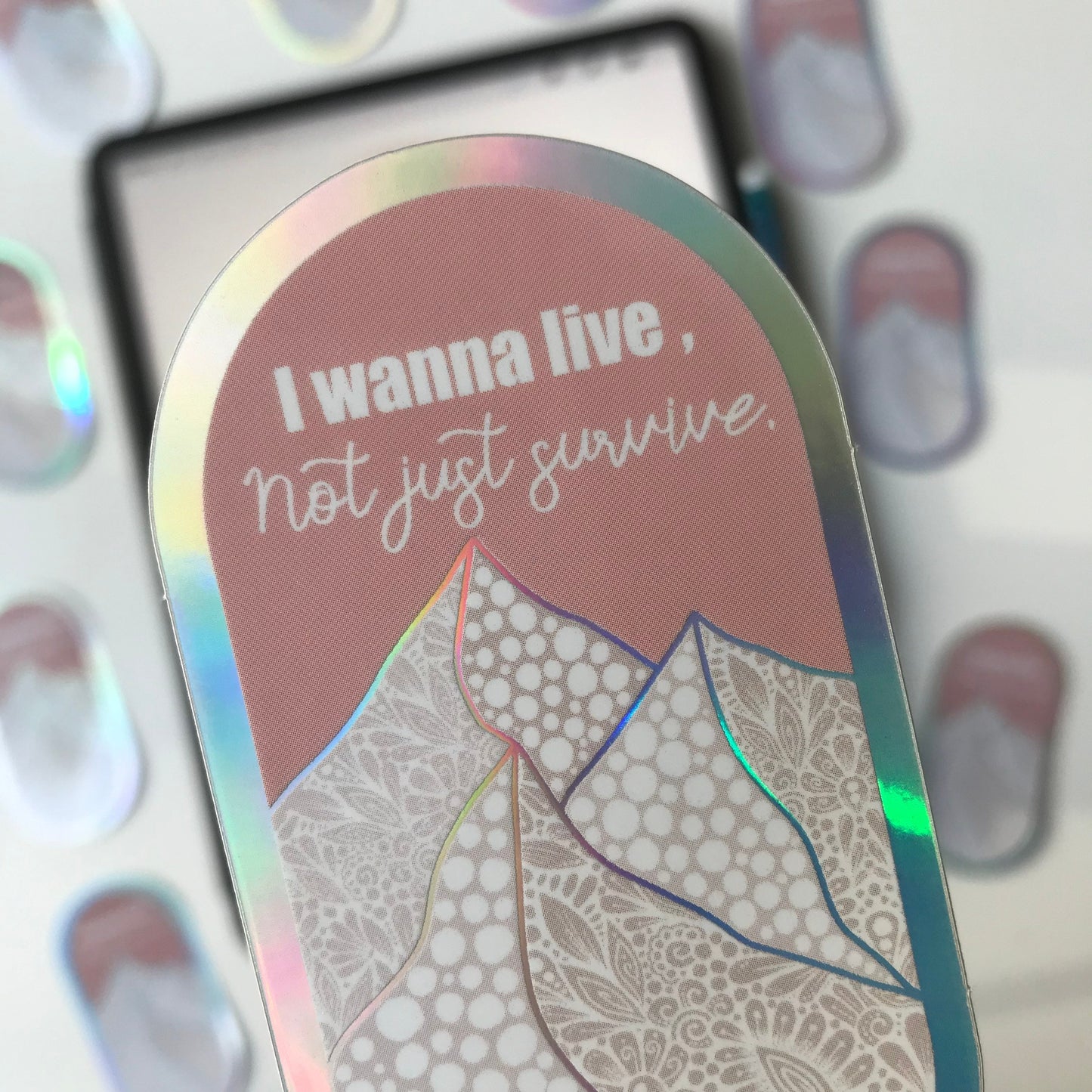 Zentangle mountain sticker