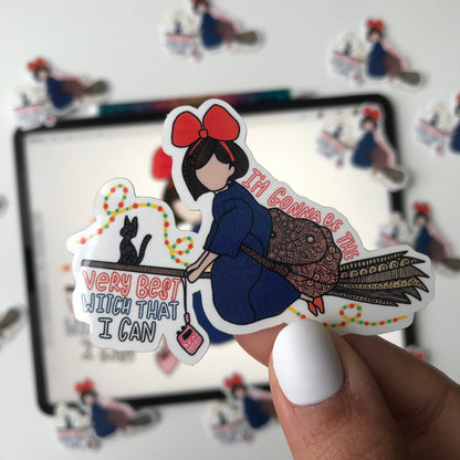Kiki's delivery zentangle waterproof sticker