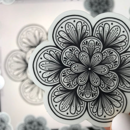Glow in the dark mandala sticker - waterproof sticker