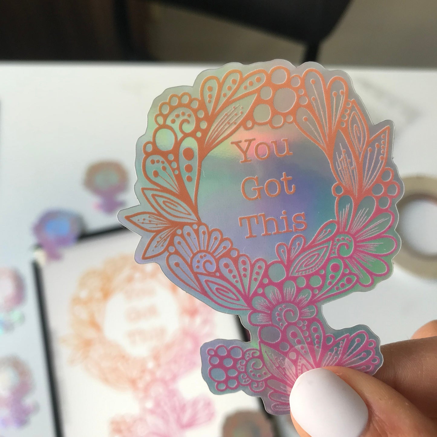 Zentangle Female symbol sticker