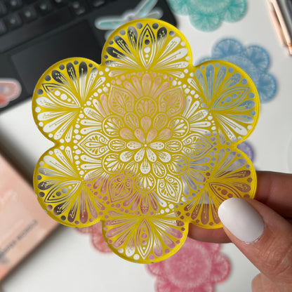 Mandala coaster set of 3 (color customizable)