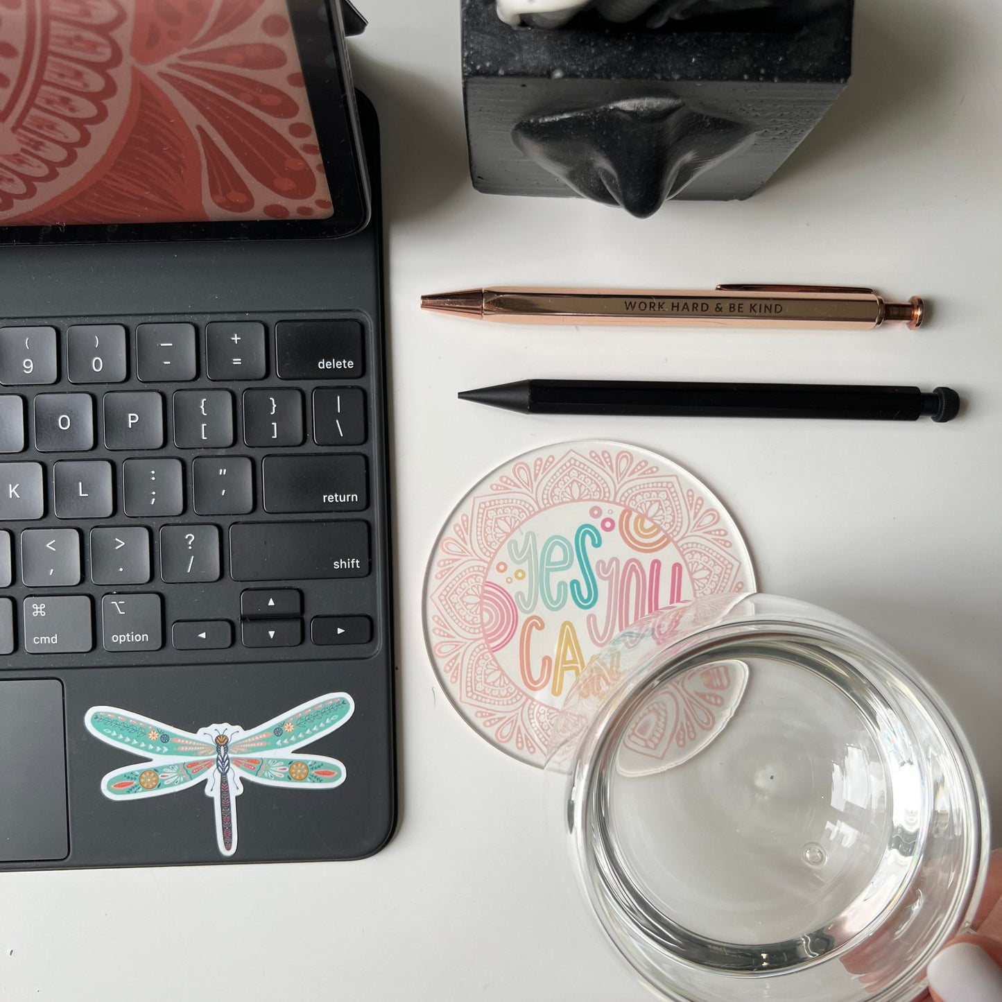 Yes you can mandala acrylic coaster