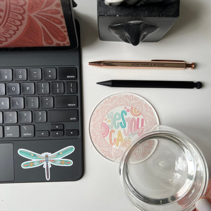 Yes you can mandala acrylic coaster