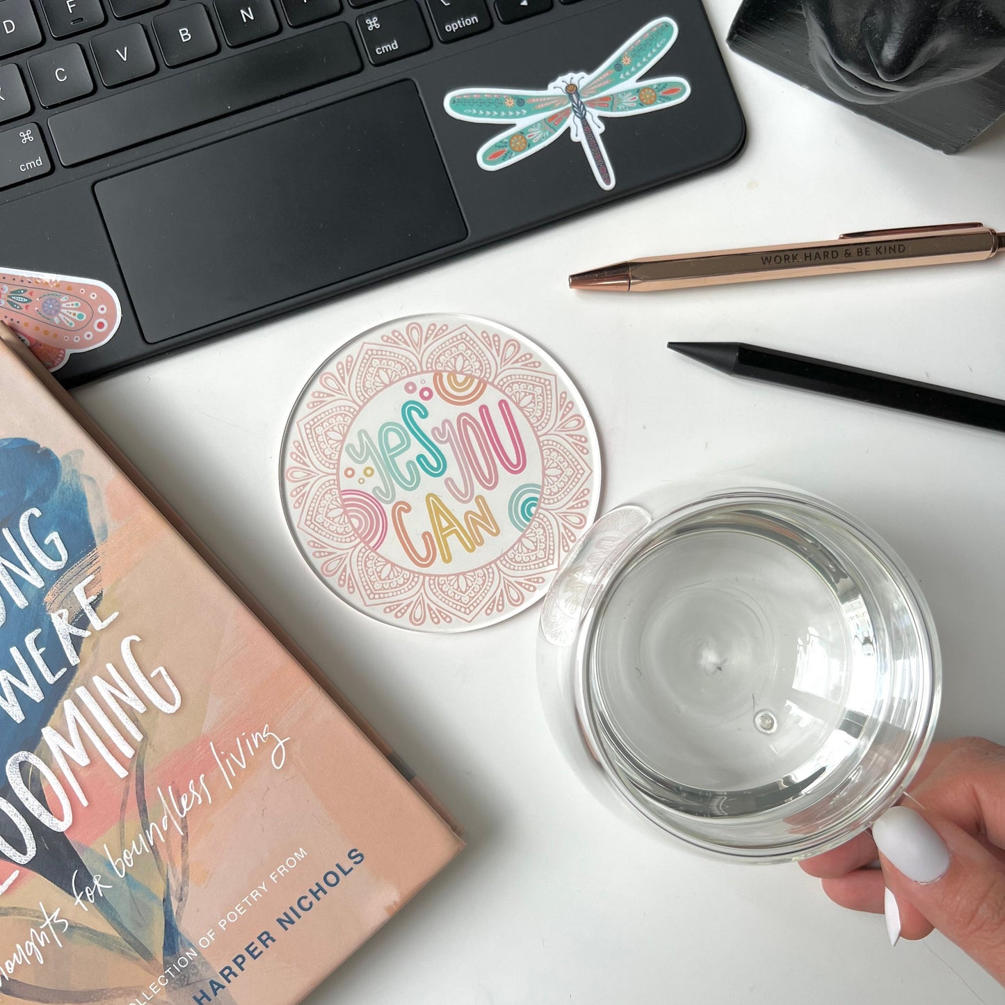 Yes you can mandala acrylic coaster