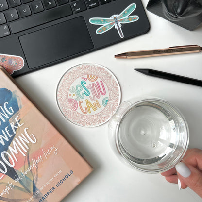 Yes you can mandala acrylic coaster