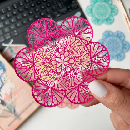 Mandala coaster set of 3 (color customizable)
