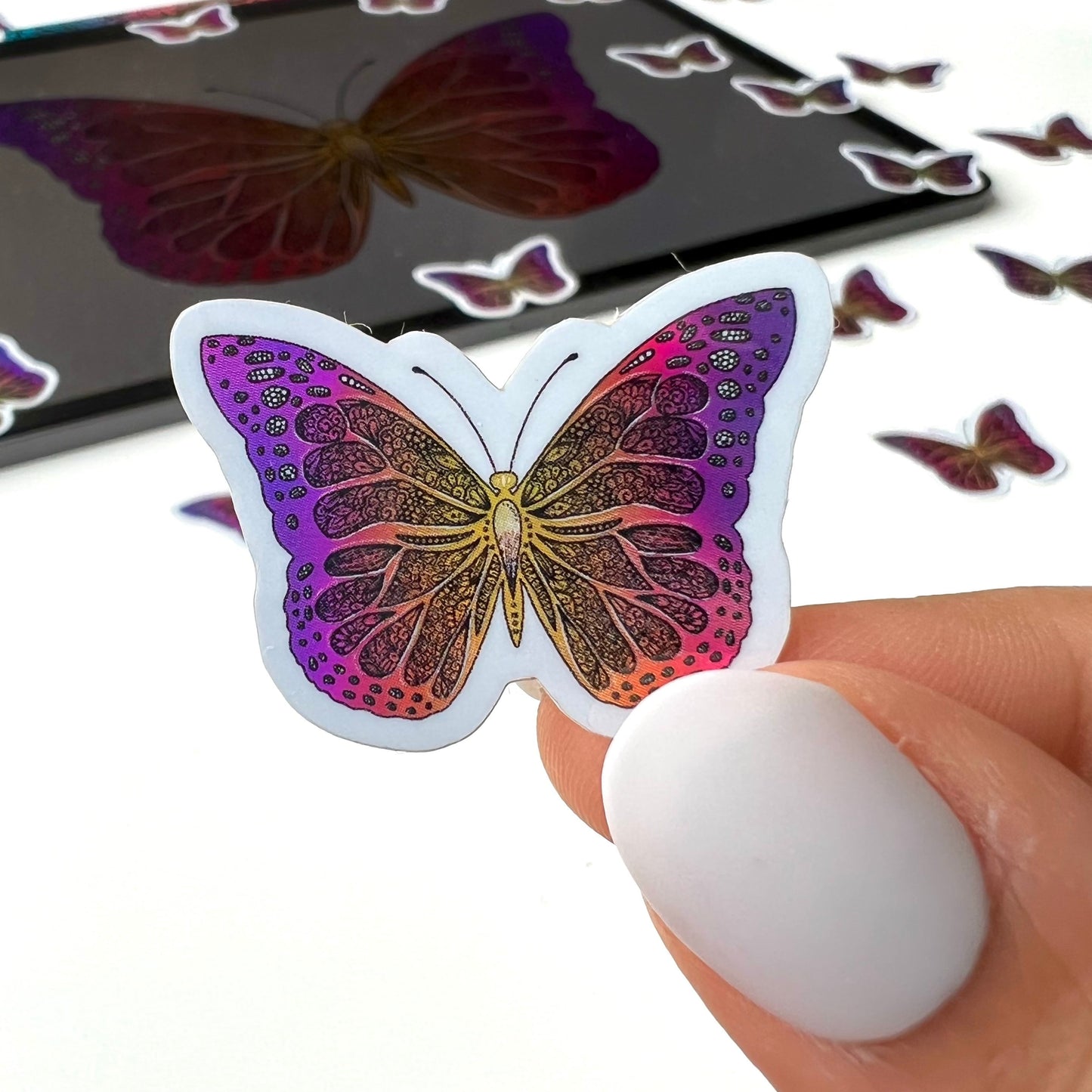 Mini zentangle butterfly  sticker