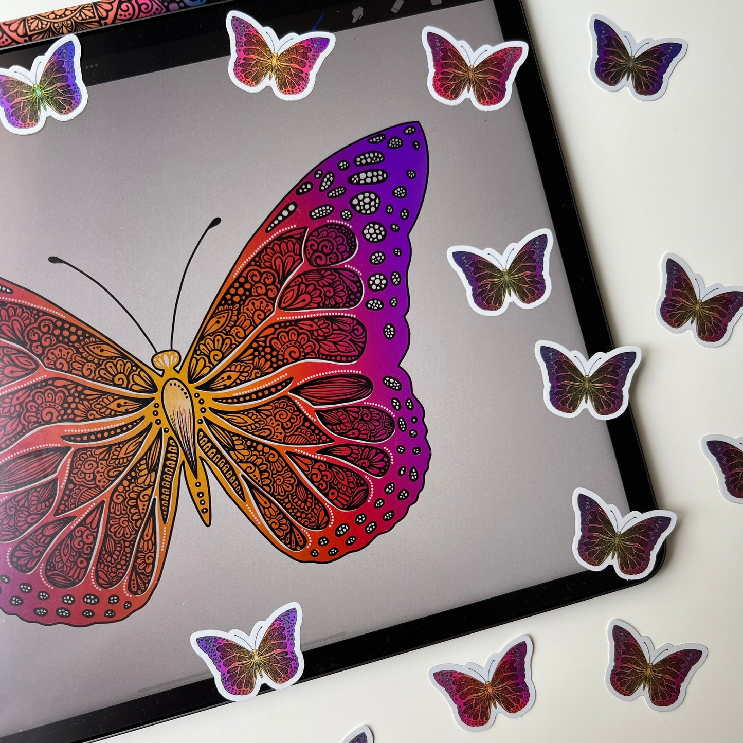 Mini zentangle butterfly  sticker