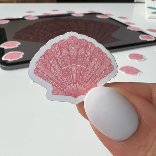 Mini shell zentangle sticker
