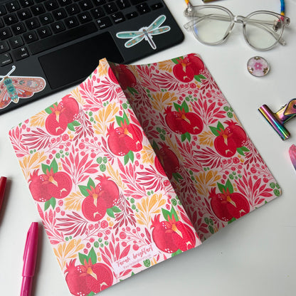 Mandala Pomegranate doodle notebook