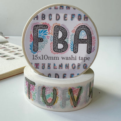 FBA alphabet 10mm washi tape