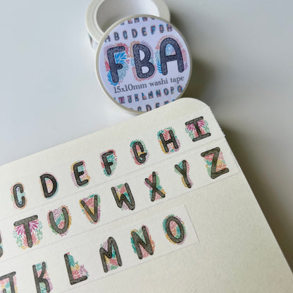 FBA alphabet 10mm washi tape