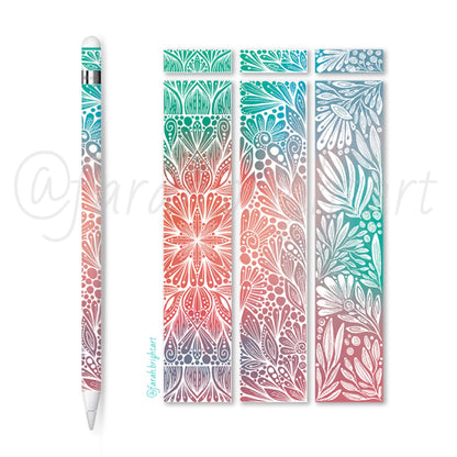 Bright mandala Apple Pencil skin gen 1