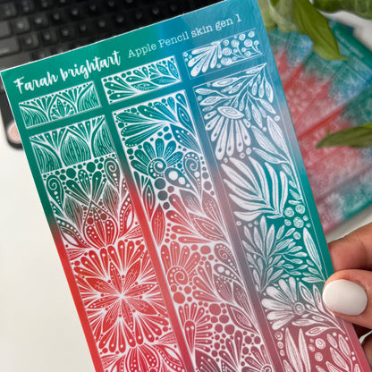 Bright mandala Apple Pencil skin gen 1