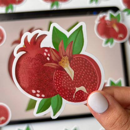 Pomegranate zentangle sticker