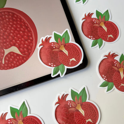 Pomegranate zentangle sticker