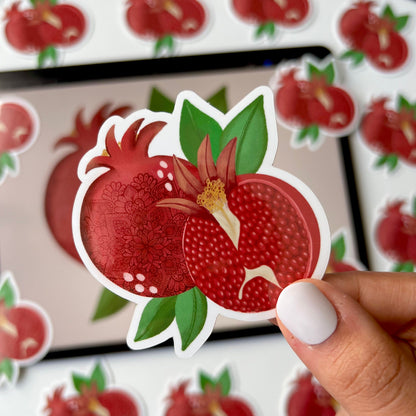 Pomegranate zentangle sticker