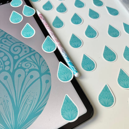 Mandala water drop sticker